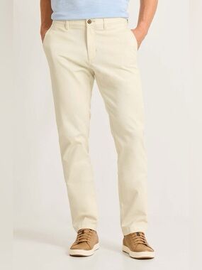 NWT Tommy Bahama Boracay Flat Front Chino Pants Mens 33x32 Khaki Tan Stretch